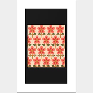 Primroses in a row Posters and Art